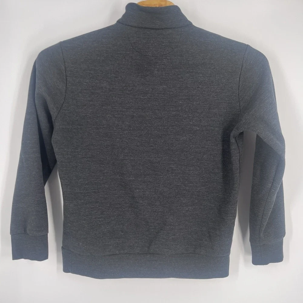 Polo Ralph Lauren Men's Size Large Gray 1/4 Zip Cotton Pullover Embroidered Pony